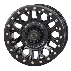 Frontline 454 Gloss Black 15x7 Beadlock Wheels/Rims (Full Set) Frontline 454 Gloss Black 15x7 Beadlock Wheels/Rims (Full Set)