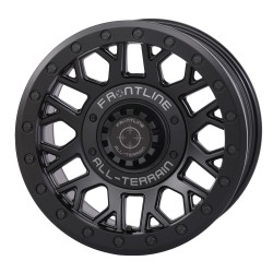 Frontline 454 Matte Black 15x7 Beadlock Wheels/Rims (Full Set) Frontline 454 Matte Black 15x7 Beadlock Wheels/Rims (Full Set)