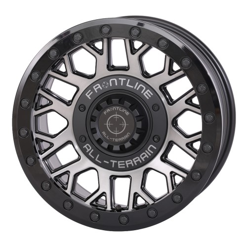 Frontline 454 Matte Brushed Gray 15x7 Beadlock Wheels/Rims (Full Set) Frontline 454 Matte Brushed Gray 15x7 Beadlock Wheels/Rims (Full Set)