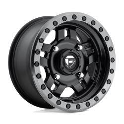 Fuel Off Road Anza D557 Matte Black w/ Anthracite Ring 14x7 Wheel/Rim (Full Set)