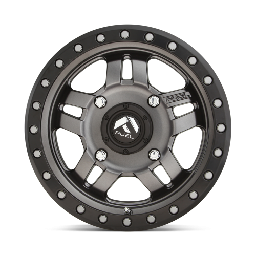 Fuel Off Road Anza D558 Matte Anthracite w/ Black Ring 15x7 Wheel/Rim (Full Set)