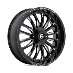 Fuel Off Road Arc Gloss Black & Milled 18x7 Wheels/Rims (Full Set)