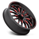 Fuel Off Road Arc Gloss Black Milled Red 18x7 Wheels/Rims (Full Set)