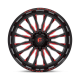 Fuel Off Road Arc Gloss Black Milled Red 18x7 Wheels/Rims (Full Set)