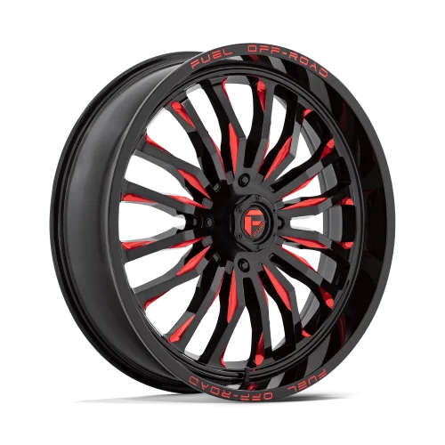 Fuel Arc Gloss Black Milled Red wheel