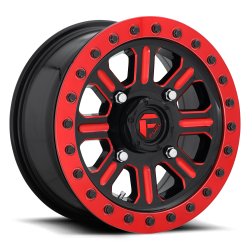 Obor RocScraper 32x10-15 Tires on Fuel Hardline Gloss Black with Candy Red Beadlock Wheels Obor RocScraper 32x10-15 Tires on Fuel Hardline Gloss Black with Candy Red Beadlock Wheels