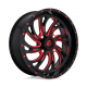 Fuel Off Road Kompressor Gloss Black with Red Tint 20x7 Wheels/Rims (Full Set)