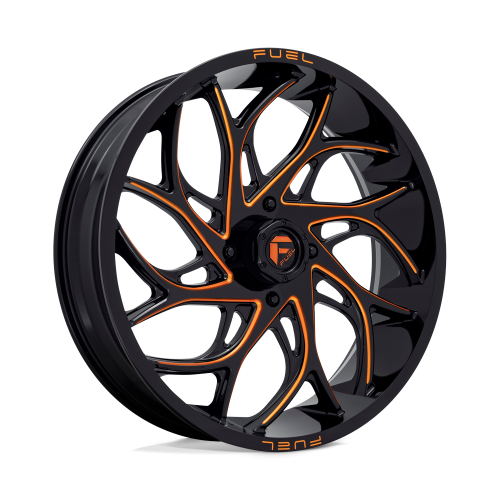 EFX MotoMTC 34x10-20 Tires on Fuel Runner Candy Orange Wheels
