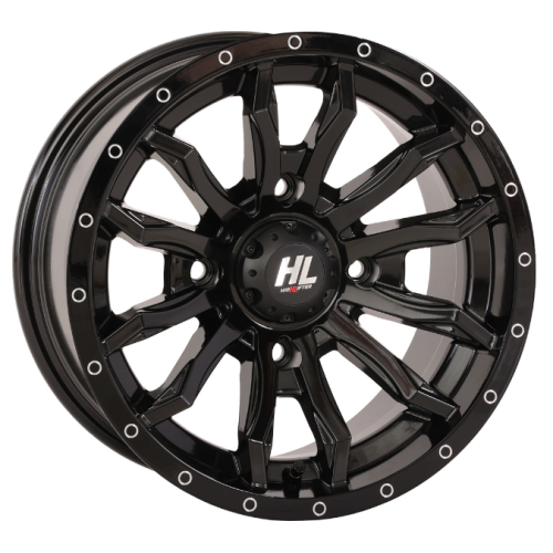 Quadboss QBT889 28x10-14 (8ply) Radial Tires on HL21 Gloss Black Wheels