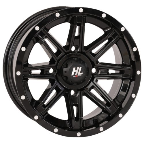 Quadboss QBT889 30x10-14 (8ply) Radial Tires on HL22 Gloss Black Wheels
