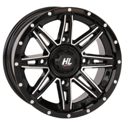 Quadboss QBT889 28x10-14 (8ply) Radial Tires on HL22 Gloss Black & Machined Wheels Quadboss QBT889 28x10-14 (8ply) Radial Tires on HL22 Gloss Black & Machined Wheels