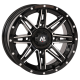 Quadboss QBT889 28x10-14 (8ply) Radial Tires on HL22 Gloss Black & Machined Wheels