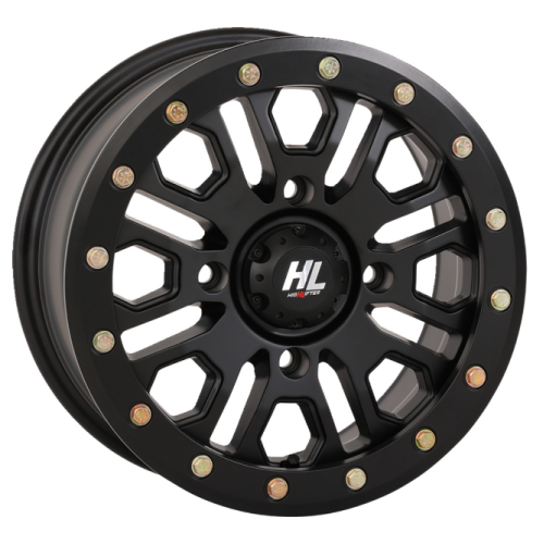 Quadboss QBT889 35x10-15 (8ply) Radial Tires on HL23 Matte Black Beadlock Wheels