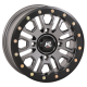 Quadboss QBT889 35x10-15 (8ply) Radial Tires on HL23 Gunmetal Grey Beadlock Wheels