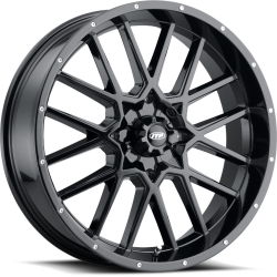 Assassinator Mud Tires 36x8-20 on ITP Hurricane Gloss Black Wheels