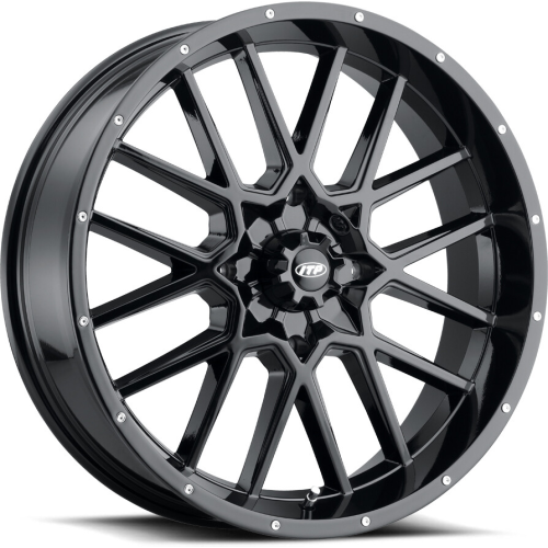 Assassinator Mud Tires 36x8-20 on ITP Hurricane Gloss Black Wheels