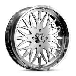 BKT TR 171 44x11.2-24 Tires on KG1 Forged KU014 Trident Polished Wheels