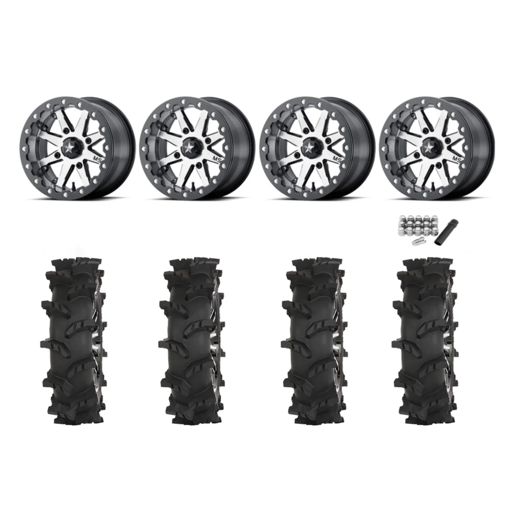 High Lifter Outlaw Max 32x10-15 Tires on MSA M21 Lok Beadlock Wheels, complete kit