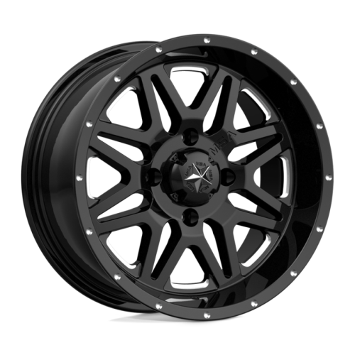 Tiron HS617 TT 33x9.5-16 Tires on MSA M26 Vibe Gloss Black Milled Wheels