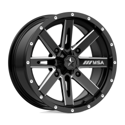 Tusk Terrabite 32x10-16 Radial Tires on MSA M41 Boxer Gloss Black Milled Wheels