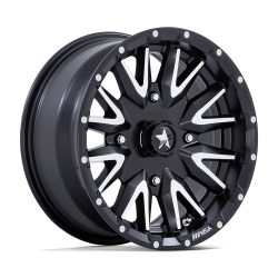 BFGoodrich Mud-Terrain KM3 28x10-14 Tires on MSA M49 Creed Matte Black & Machined Wheels