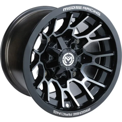Moose Offroad 24 X Gloss Black 15x7 Wheels/Rims (Full Set)