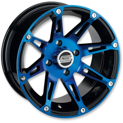 Moose Offroad 387 X Anodized Blue/Black 14x7 Wheel/Rim
