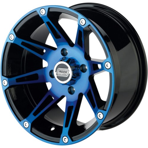 Moose Offroad 387 X Anodized Blue/Black 14x7 Wheel/Rim