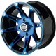 Moose Offroad 387 X Anodized Blue/Black 14x7 Wheel/Rim