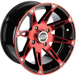 Moose Offroad 387 X Anodized Red/Black 14x7 Wheel/Rim