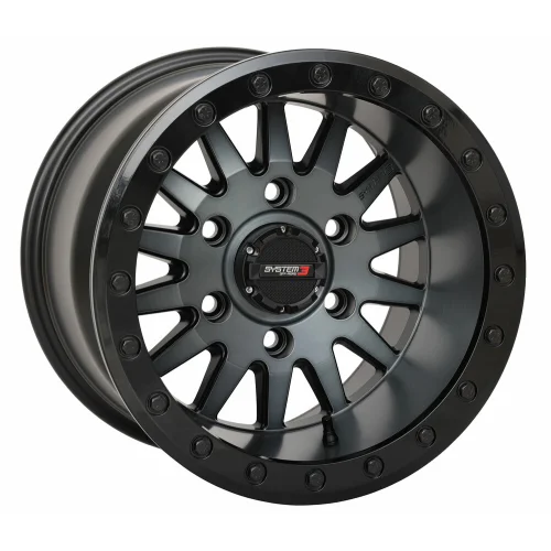 SB-8 Matte Brushed Grey (15x10) Beadlock wheel