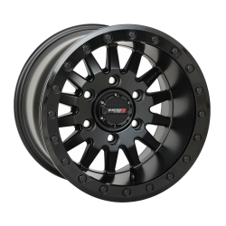 System 3 Offroad SB-8 Matte Black 15x10 Beadlock Wheels/Rims (Full Set)