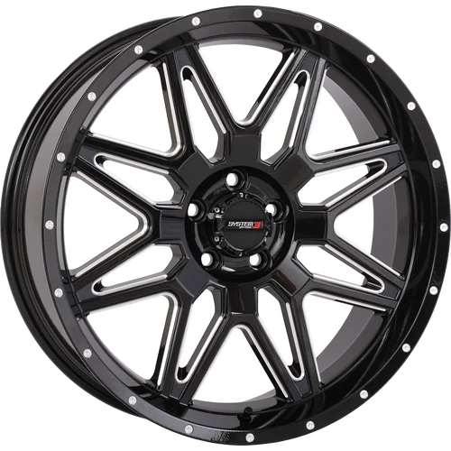 ST-7 Gloss Black Milled wheel