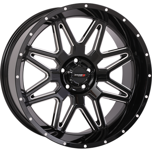 System 3 Offroad ST-7 Gloss Black Milled 20x9 Wheels/Rims (Full Set)