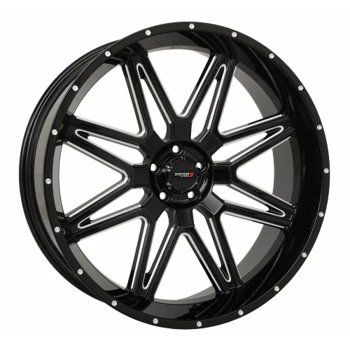 ST-7 Gloss Black Milled Black (24x9) wheel