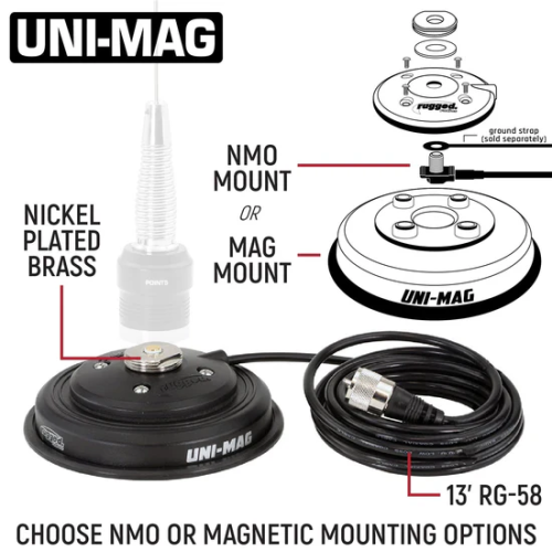 Rugged Radios Radio Kit Plus - GMR25 Waterproof GMRS Mobile Radio Kit with External Speaker