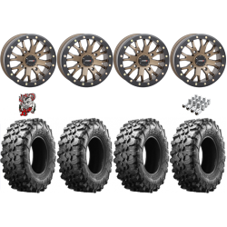Maxxis Carnivore 32x10-14 Tires on SB-4 Bronze Beadlock Wheels