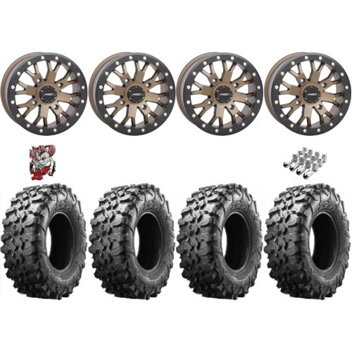 Maxxis Carnivore 32x10-14 Tires on SB-4 Bronze Beadlock Wheels