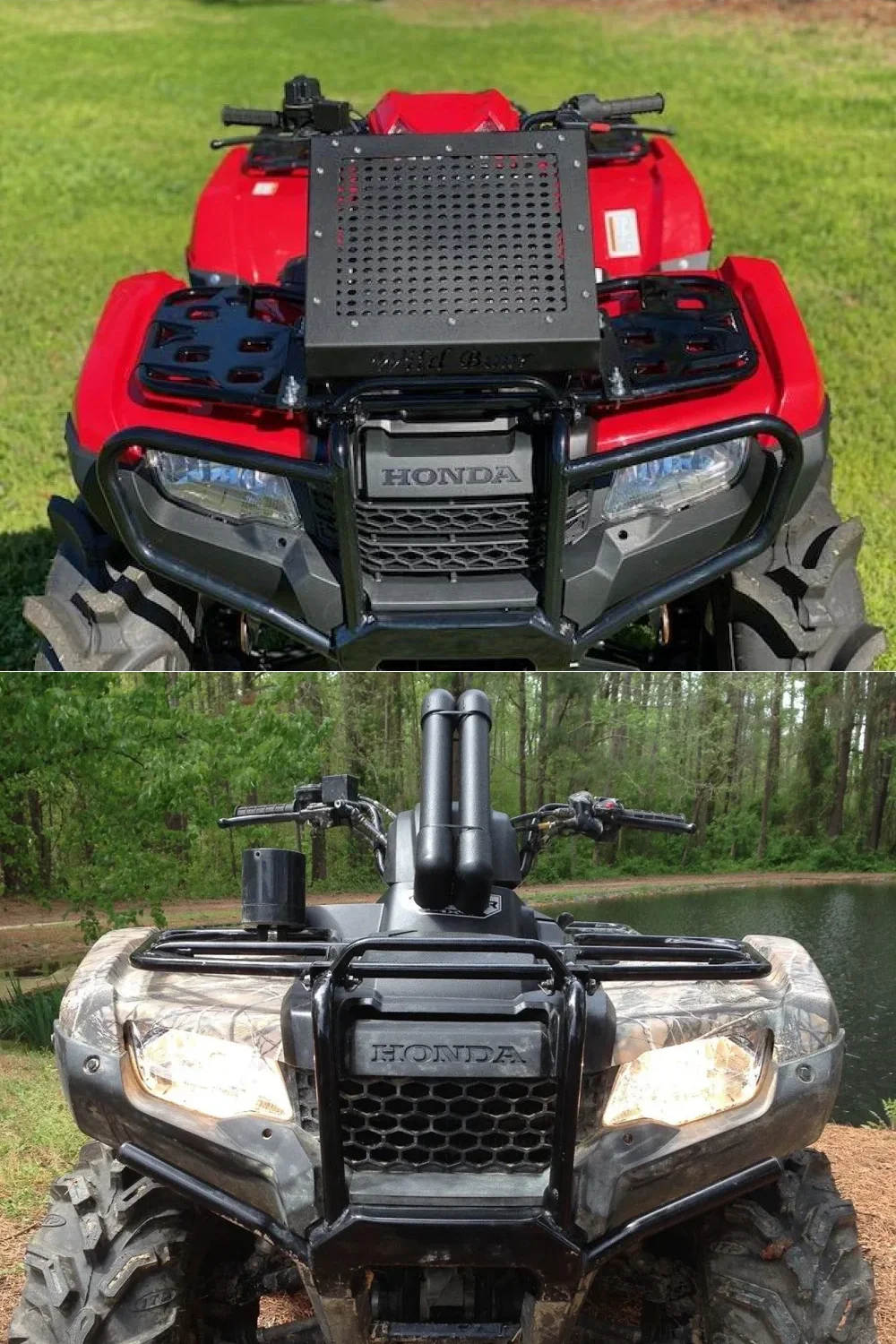 Wild Boar radiator relocation and snorkel combo kit for 2020-2024 Honda Rancher 420