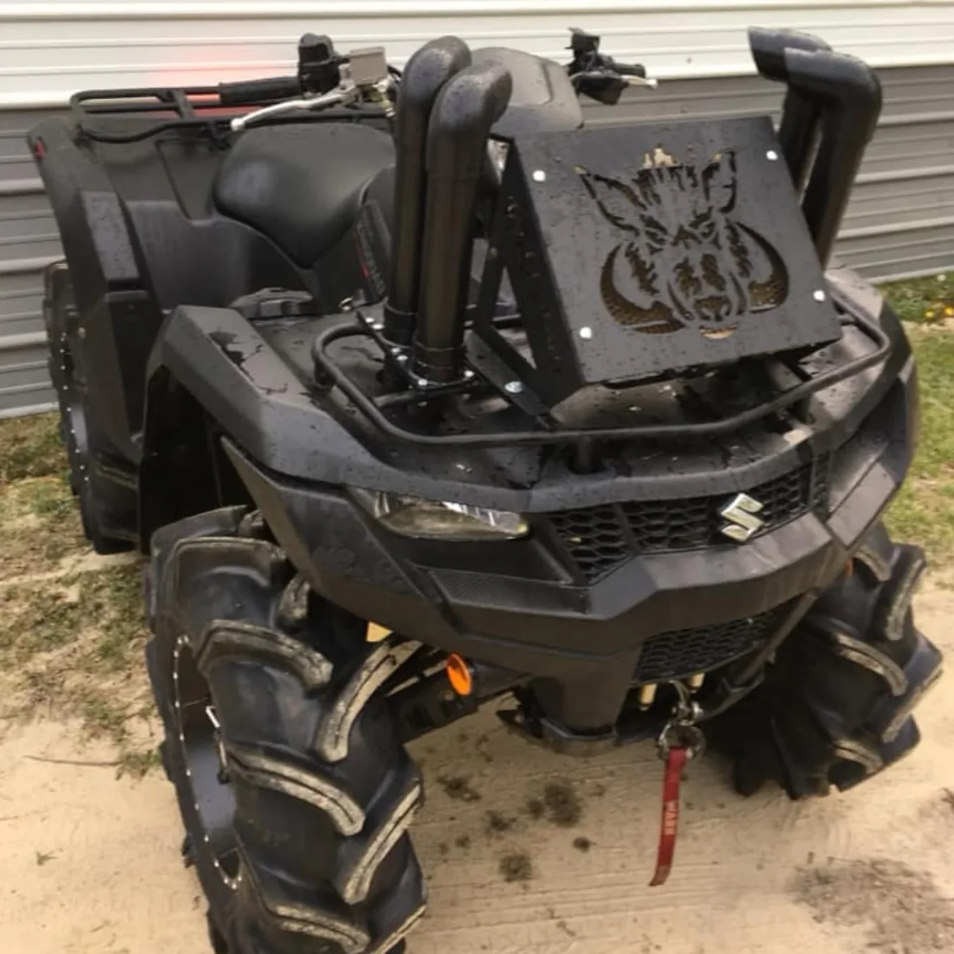 Wild Boar radiator relocation and snorkel combo kit for Suzuki King Quad 450, 500, 700 and 750