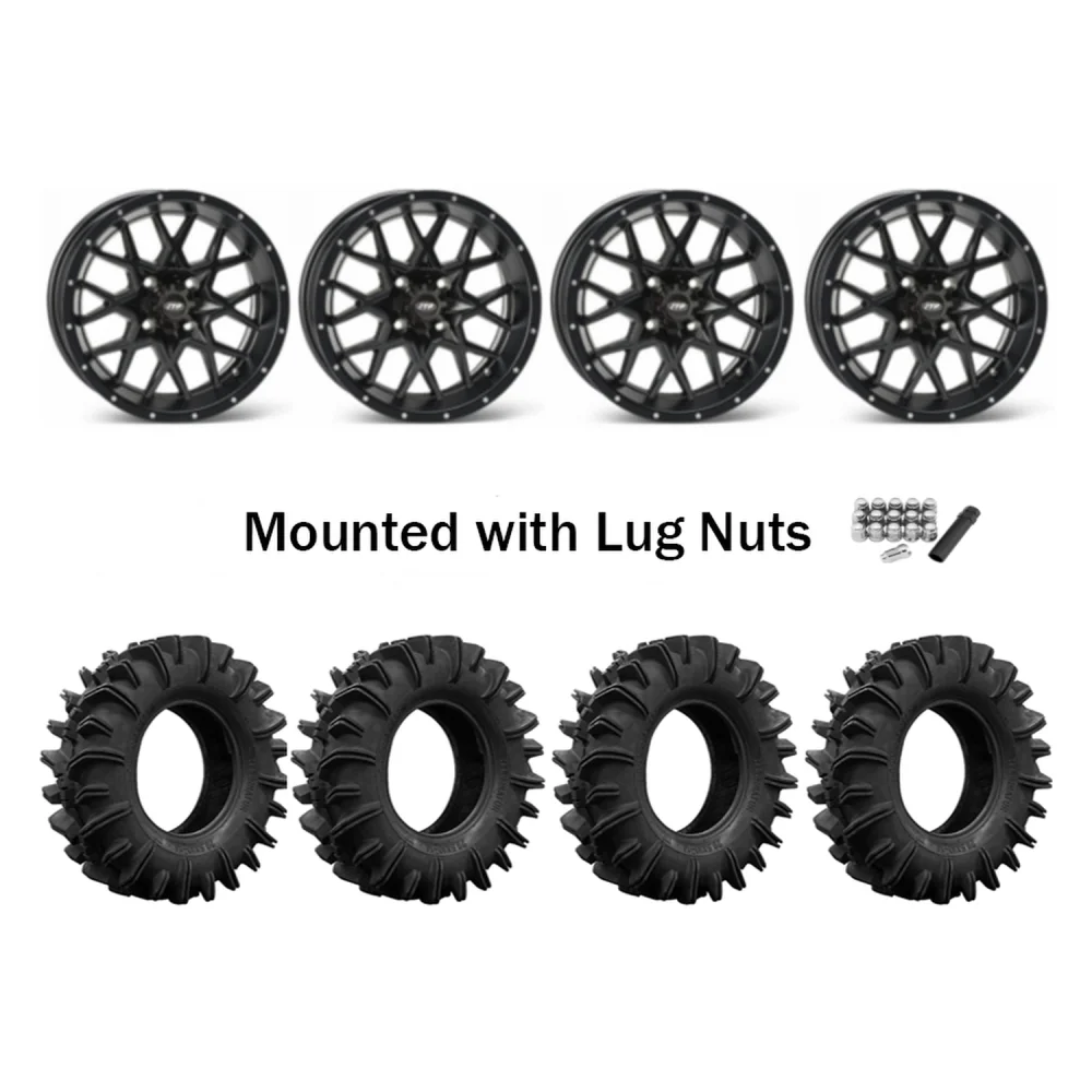 Terminator 32x10-14 Tires on ITP Hurricane Wheels, complete kit