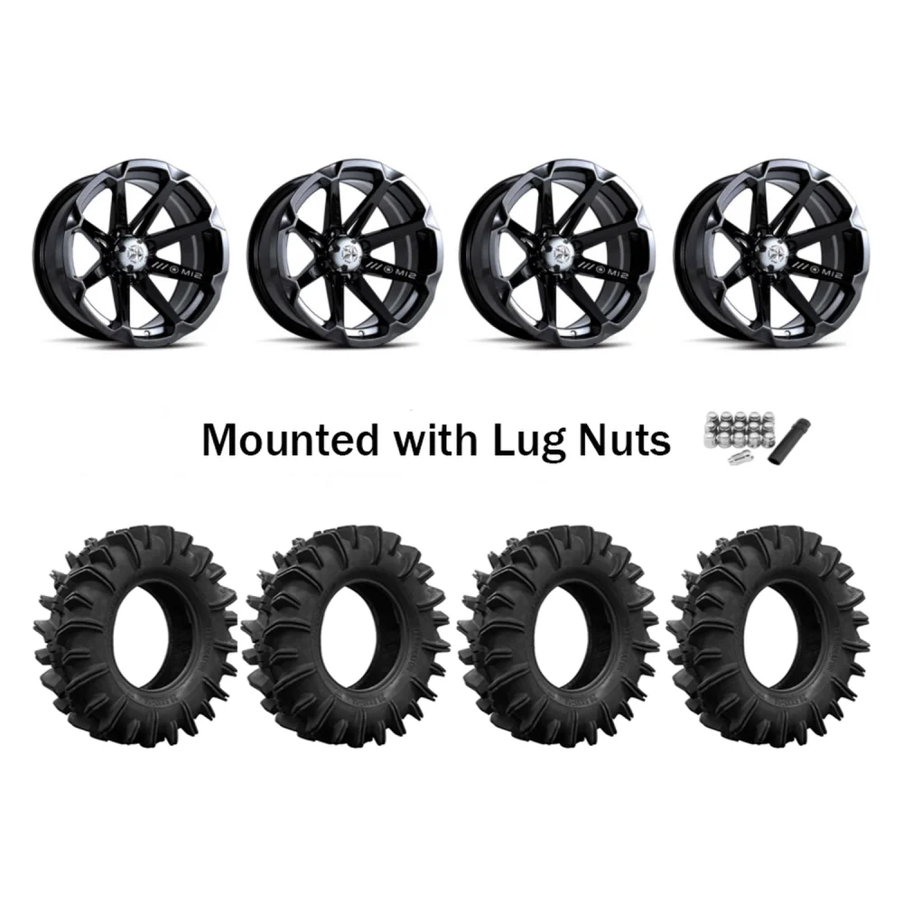 Terminator 32x10-14 Tires on MSA M12 Diesel Wheels, complete kit