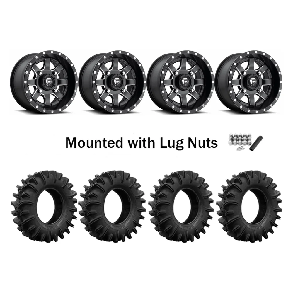 Terminator 32x10-14 Tires on Fuel Maverick Wheels, complete kit