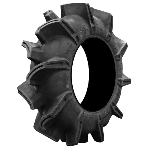 Assassinator Mud Tires 29.5x8-14 on Moose Offroad 387 X Anodized Red Wheels