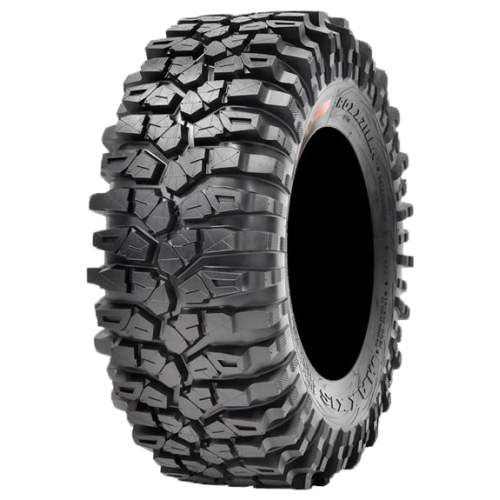 Maxxis Roxxzilla ML7 (Competition Compound) 35x10-15 Tires on Fuel Cycle Gloss Gunmetal Wheels