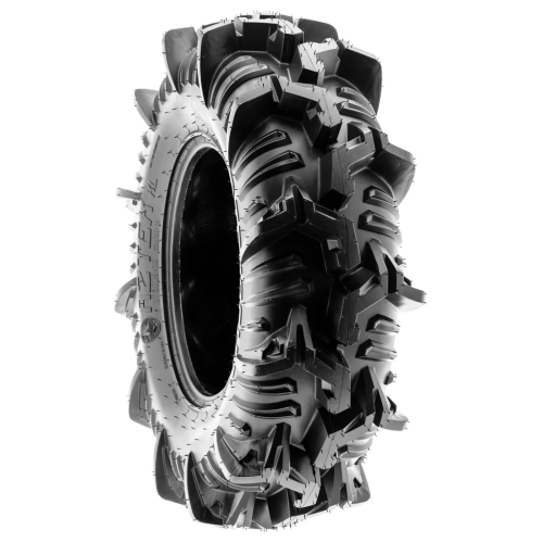 Terache Aztex XL 44x9.5-24 (8ply) Tires on Fuel Runner Candy Orange Wheels