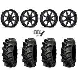 Alliance 337 Deep Lug 44x11.2-24 (8-ply) Tires on MSA M54 Spark Gloss Black Wheels