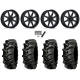 Alliance 337 Deep Lug 44x11.2-24 (8-ply) Tires on MSA M54 Spark Gloss Black Wheels