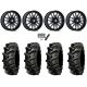 Alliance 337 Deep Lug 44x11.2-24 (8-ply) Tires on MSA M55 Commander Gloss Black Milled Wheels