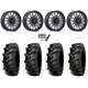 Alliance 337 Deep Lug 44x11.2-24 (8-ply) Tires on MSA M55 Commander Matte Gunmetal Wheels